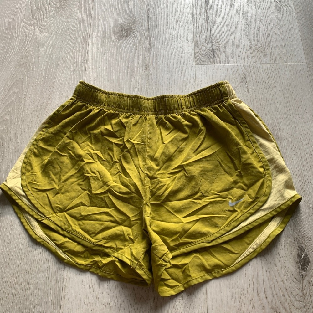 Nike Womens Dri-Fit Gold Yellow Athletic‎ Shorts
